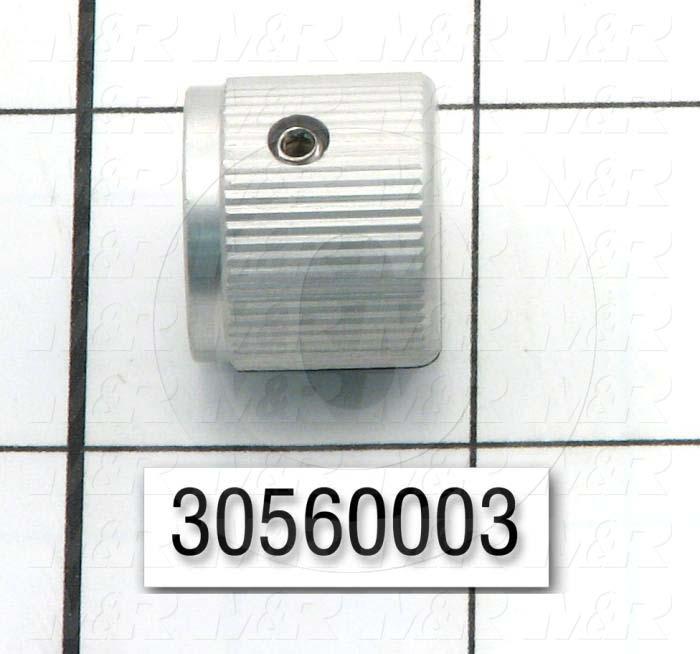 Knobs, Round, Blind Hole, 0.250" Hole Diameter, 0.63" Knob Length, 0.75 in. Outside Diameter, Steel Material