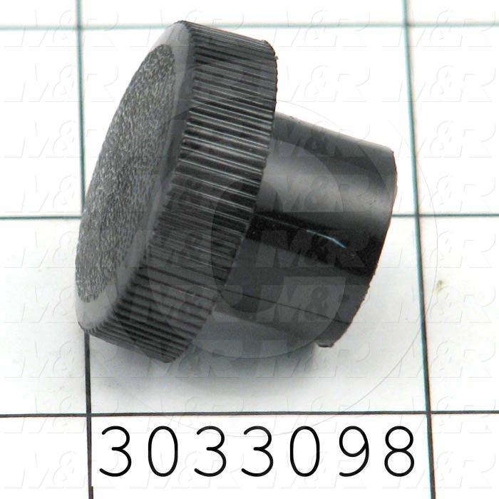Knobs, Round, Threaded Hole, 1/4"-20 Thread Size, Plastic Material