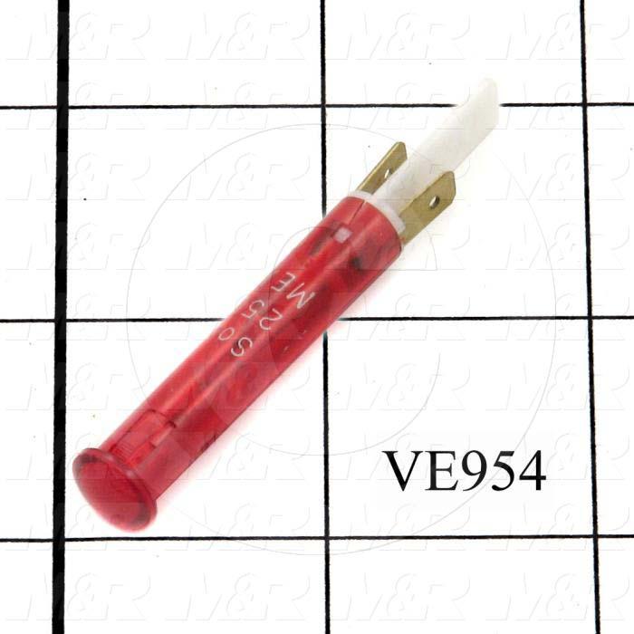 Lamp, Indicator, 250V, Red