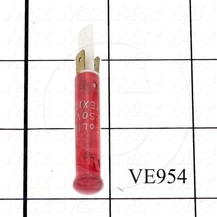 Lamp, Indicator, 250V, Red