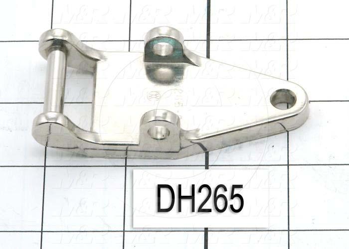 Latches, DH140 Copy Latch Assembly, Strike, 0.75"-1.25" Latching Distance, 3.38 in. Overall Length, 1.50 in. Width, 0.25 in. Thickness, Brass, Nickel Finish