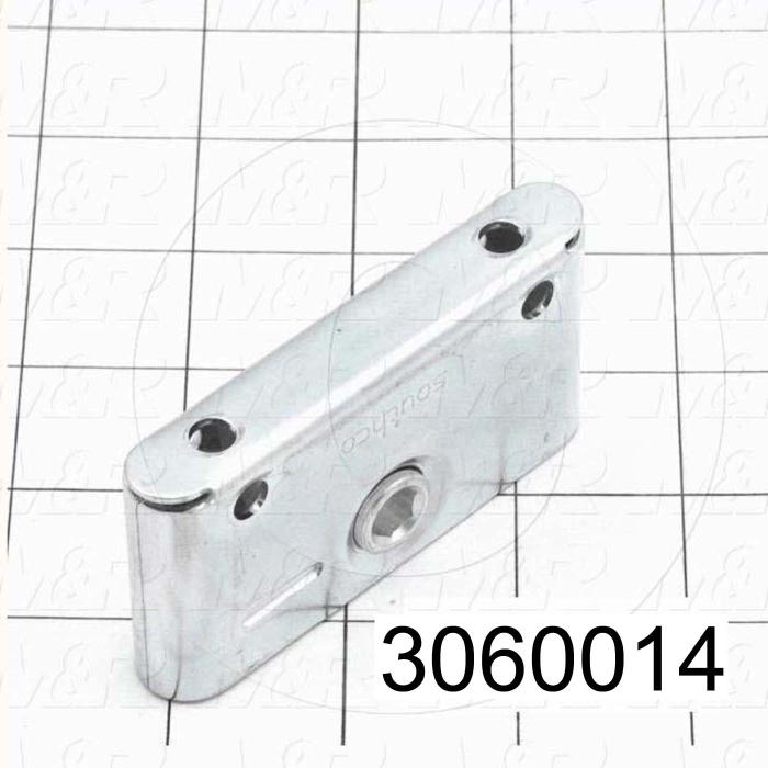 Latches, Latch,  works with Part No. 3060015, Concealed Draw Latch, 0.25" Adjustable Latching Distance, 3.38 in. Overall Length, 1.72" Width, 0.64" Thickness, Steel, Zinc Finish