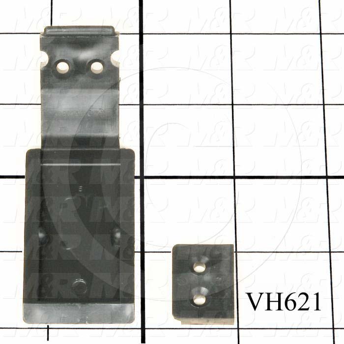 Latches, Over Center Draw Latch, 0.25" Adjustable Latching Distance, 2.16" Overall Length, 1.20" Width, 0.31" Thickness, Polypropylene, Black Finish, Black Color, 100 lbf Work Load Limit
