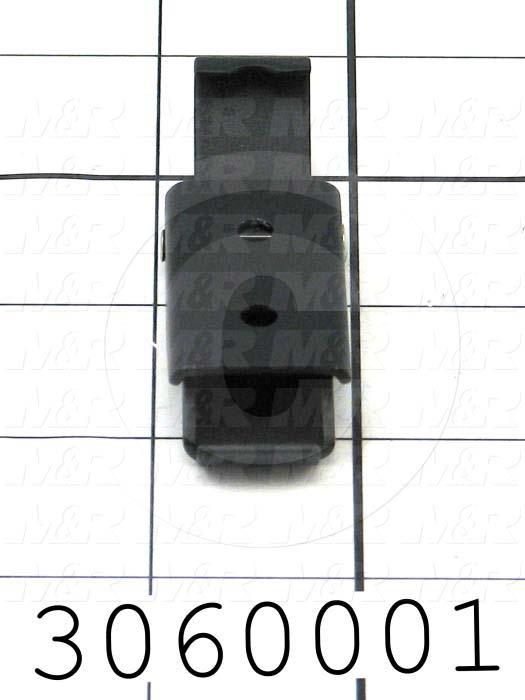 Latches, Over Center Draw Latch, 0.75"-1.25" Latching Distance, 2.375" Overall Length, 0.89" Width, 0.56" Thickness, Steel, Black Powder Coat Finish