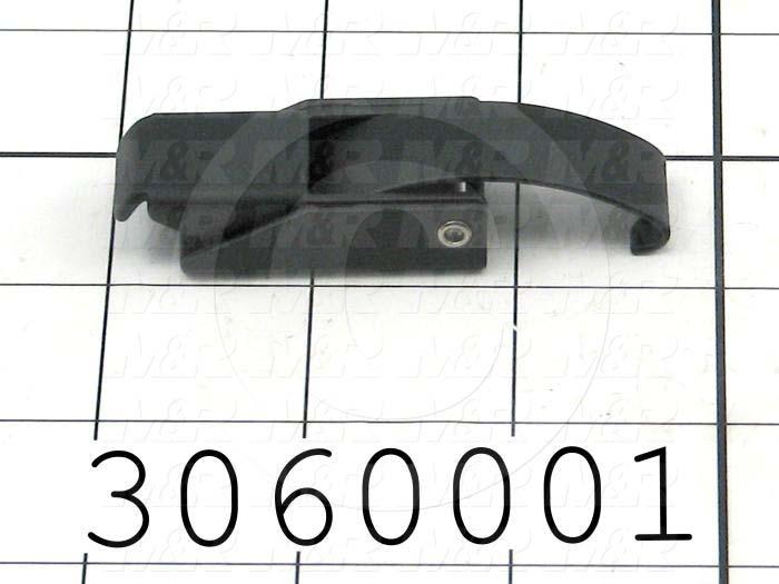 Latches, Over Center Draw Latch, 0.75"-1.25" Latching Distance, 2.375" Overall Length, 0.89" Width, 0.56" Thickness, Steel, Black Powder Coat Finish