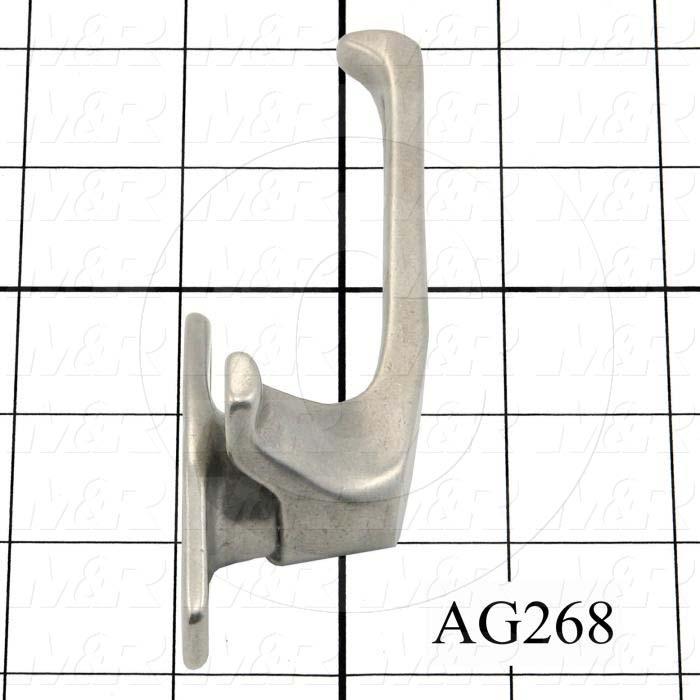 Latches, Works With Part No. GW23, Cam Handle, 0.75"-1.25" Latching Distance, White Bronze, Plain Finish, Natural Color, Left Hand