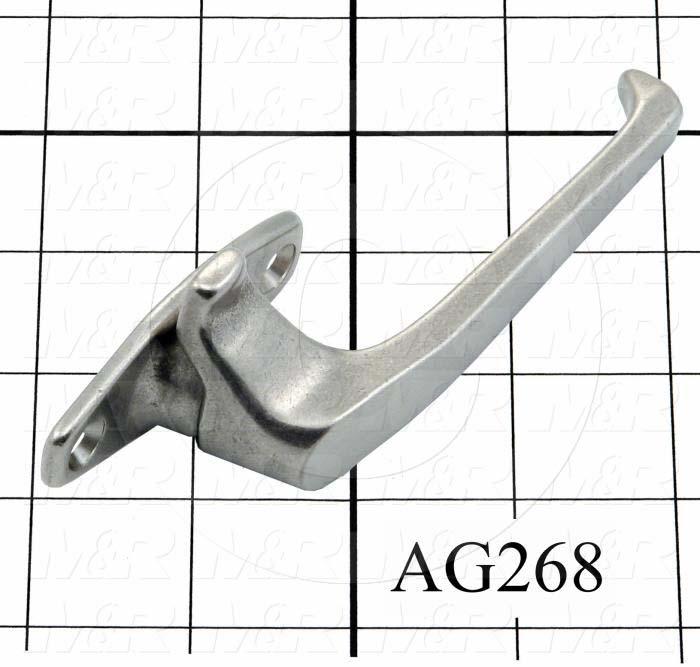 Latches, Works With Part No. GW23, Cam Handle, 0.75"-1.25" Latching Distance, White Bronze, Plain Finish, Natural Color, Left Hand