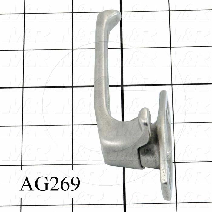 Latches, Works With Part No. GW23, Cam Handle, 0.75"-1.25" Latching Distance, White Bronze, Plain Finish, Natural Color, Right Hand