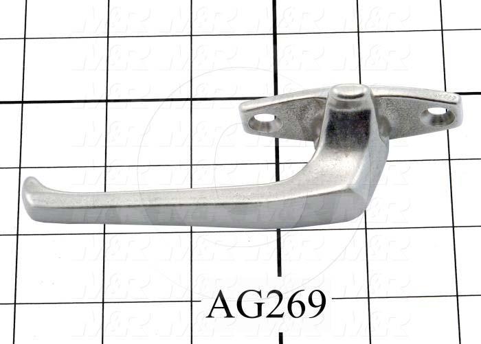 Latches, Works With Part No. GW23, Cam Handle, 0.75"-1.25" Latching Distance, White Bronze, Plain Finish, Natural Color, Right Hand