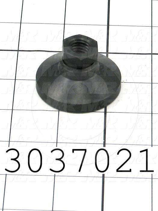 Leveling Devices, Threaded Swivel Socket Type, 1/2-13 Thread Size, Steel Pad Material, 1.880" Pad Diameter, 1.130" Height