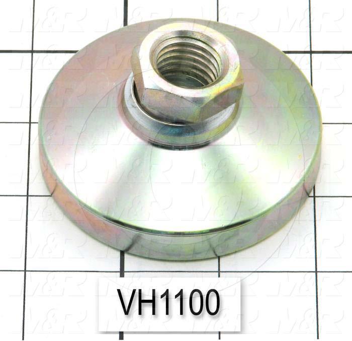 Leveling Devices, Threaded Swivel Socket Type, 3/4-10 Thread Size, Steel Pad Material, 3.000" Pad Diameter, 1.50" Height, Partial Thread Length