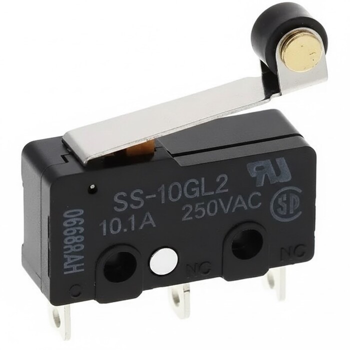 Limit Switch, Snap Acting, Wheel, 1NO+1NC, 240VAC, 10A