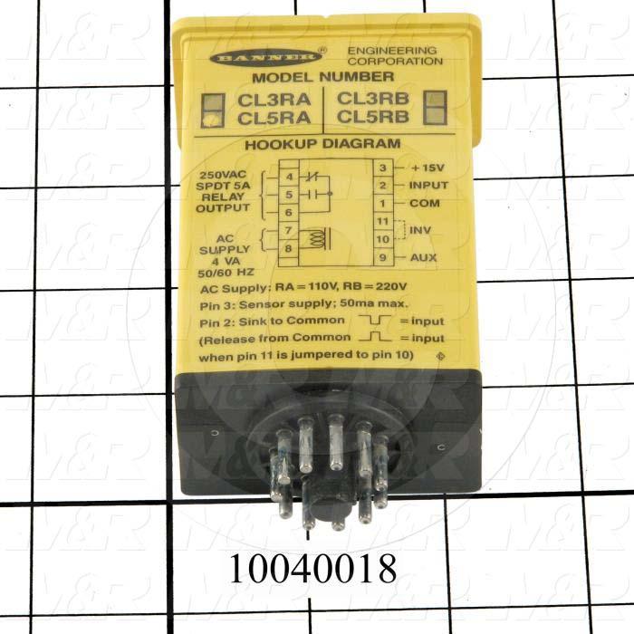 Logic Level Input Module, 105-130VAC/12-18VDC, SPDT, 12 Timing Functions