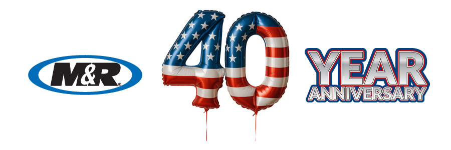 M&R 40 Year Anniversary logo
