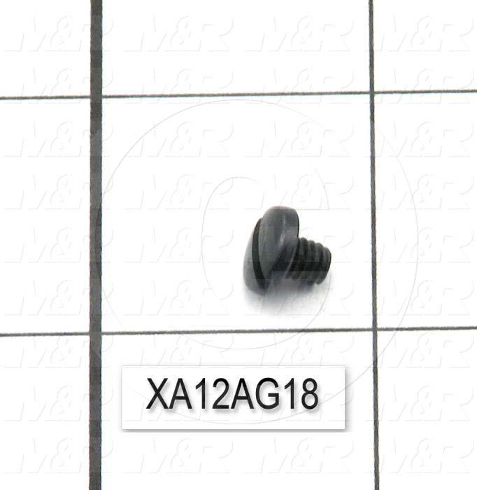 Machine Screws, Binding Head, Steel, Thread Size 8-32, Screw Length 0.19 in., 0.19" Thread Length, Right Hand, Black Oxide