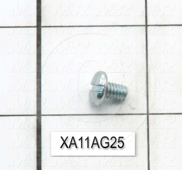 Machine Screws, Binding Head, Steel, Thread Size 8-32, Screw Length 0.25 in., 0.25 Thread Length, Right Hand, Nickel