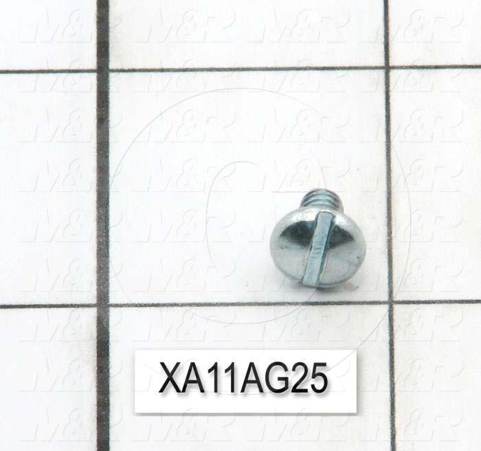 Machine Screws, Binding Head, Steel, Thread Size 8-32, Screw Length 0.25 in., 0.25 Thread Length, Right Hand, Nickel