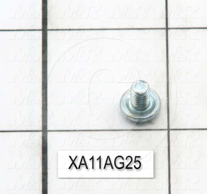 Machine Screws, Binding Head, Steel, Thread Size 8-32, Screw Length 0.25 in., 0.25 Thread Length, Right Hand, Nickel