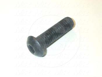 Machine Screws, Button Head, Steel, Thread Size 1/2-13, Screw Length 1 3/4", Full Thread Length, Right Hand, Black Oxide