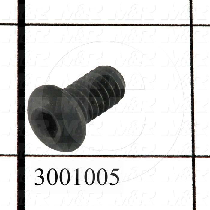 Machine Screws, Button Head, Steel, Thread Size 1/4-20, Screw Length 1/2 in., Full Thread Length, Right Hand, Black Electro Polyseal