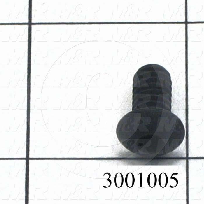 Machine Screws, Button Head, Steel, Thread Size 1/4"-20, Screw Length 1/2 in., Full Thread Length, Right Hand, Black Electro Polyseal