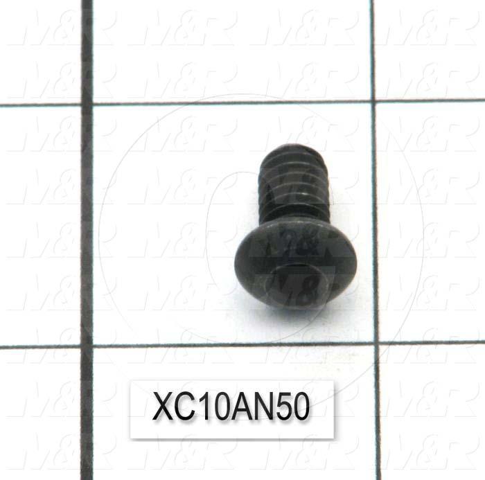 Machine Screws, Button Head, Steel, Thread Size 1/4-20, Screw Length 1/2 in., Full Thread Length, Right Hand, Black Oxide