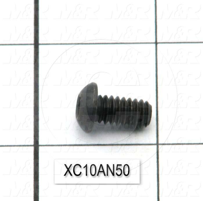 Machine Screws, Button Head, Steel, Thread Size 1/4"-20, Screw Length 1/2 in., Full Thread Length, Right Hand, Black Oxide