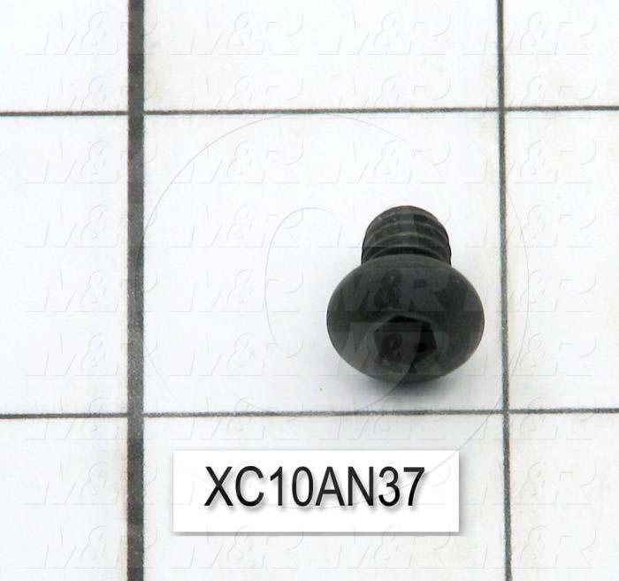 Machine Screws, Button Head, Steel, Thread Size 1/4"-20, Screw Length 3/8", Full Thread Length, Right Hand, Black Oxide