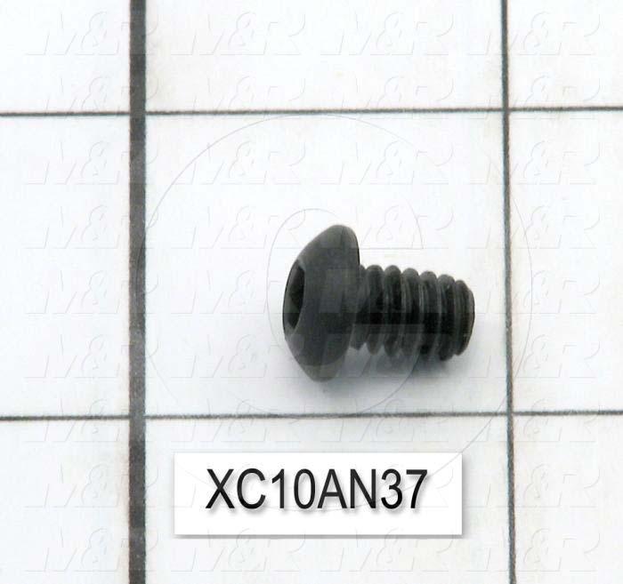 Machine Screws, Button Head, Steel, Thread Size 1/4-20, Screw Length 3/8", Full Thread Length, Right Hand, Black Oxide