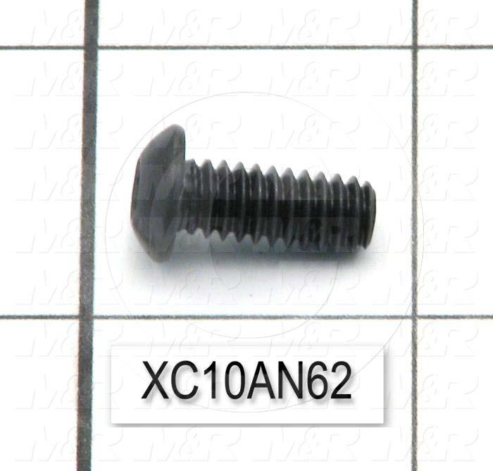 Machine Screws, Button Head, Steel, Thread Size 1/4-20, Screw Length 5/8", Full Thread Length, Right Hand, Black Oxide