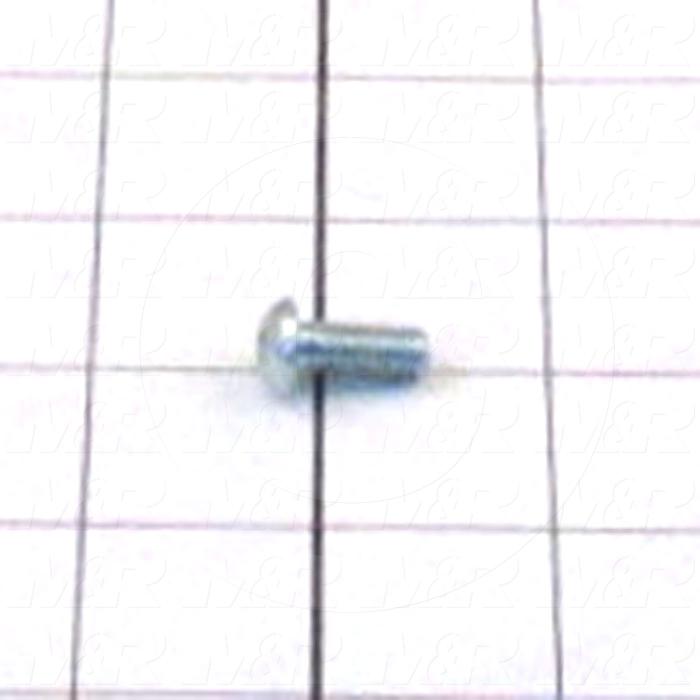 Machine Screws, Button Head, Steel, Thread Size 1/4-20, Screw Length 5/8", Full Thread Length, Right Hand, Zinc