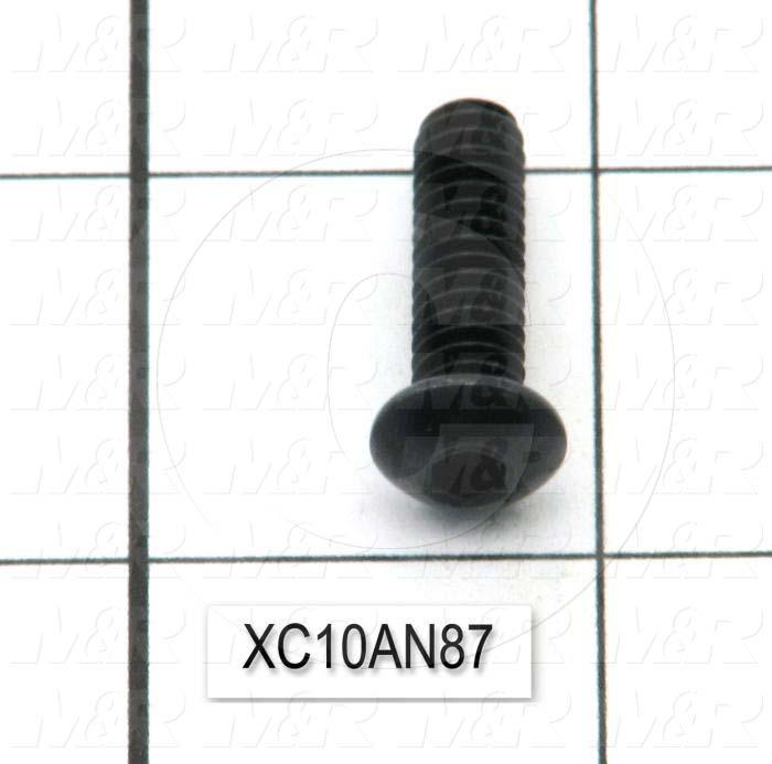 Machine Screws, Button Head, Steel, Thread Size 1/4"-20, Screw Length 7/8 in., Full Thread Length, Right Hand, Black Oxide