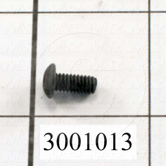 Machine Screws, Button Head, Steel, Thread Size 10-24, Screw Length 1/2 in., Full Thread Length, Right Hand, Black Electro Polyseal