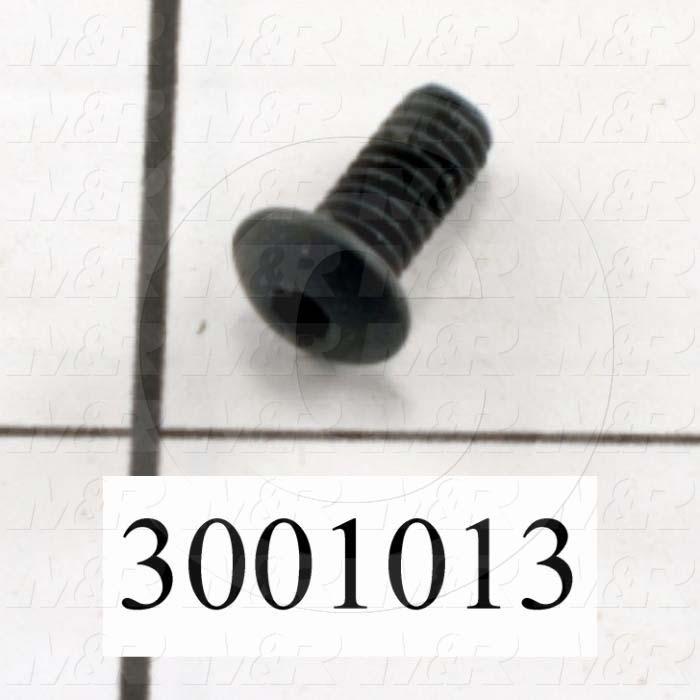 Machine Screws, Button Head, Steel, Thread Size 10-24, Screw Length 1/2 in., Full Thread Length, Right Hand, Black Electro Polyseal