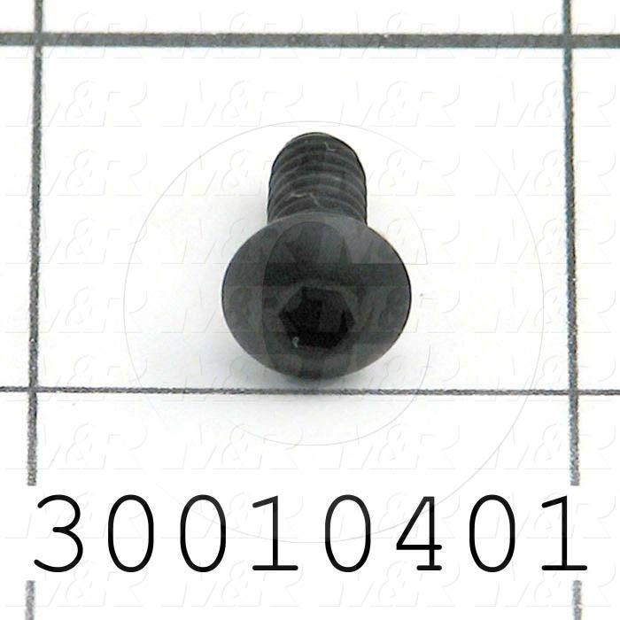Machine Screws, Button Head, Steel, Thread Size 10-24, Screw Length 1/2 in., Full Thread Length, Right Hand, Black Oxide