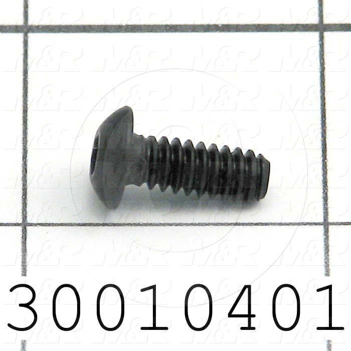 Machine Screws, Button Head, Steel, Thread Size 10-24, Screw Length 1/2 in., Full Thread Length, Right Hand, Black Oxide