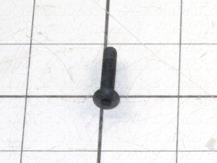 Machine Screws, Button Head, Steel, Thread Size 10-24, Screw Length 1", Full Thread Length, Right Hand, Black Oxide