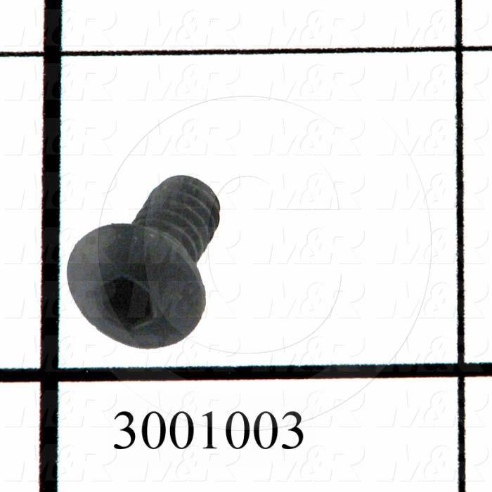 Machine Screws, Button Head, Steel, Thread Size 10-24, Screw Length 3/8", Full Thread Length, Right Hand, Black Electro Polyseal