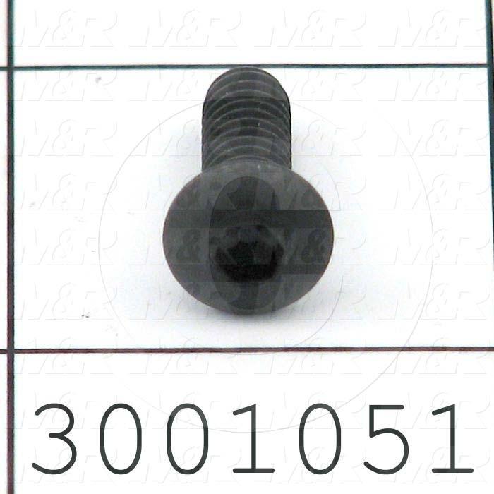 Machine Screws, Button Head, Steel, Thread Size 10-24, Screw Length 5/8", Full Thread Length, Right Hand, Black Oxide