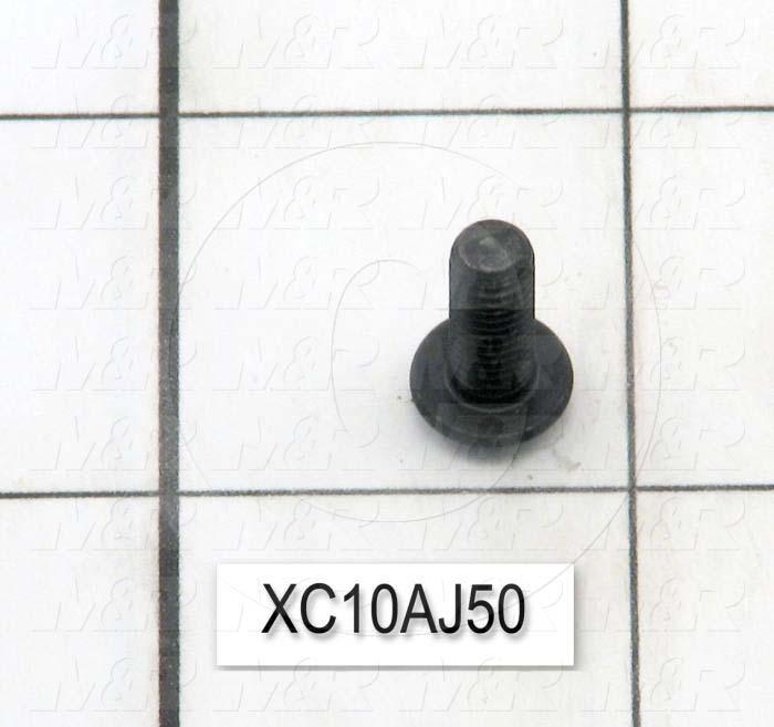 Machine Screws, Button Head, Steel, Thread Size 10-32, Screw Length 1/2 in., Full Thread Length, Right Hand, Black Oxide