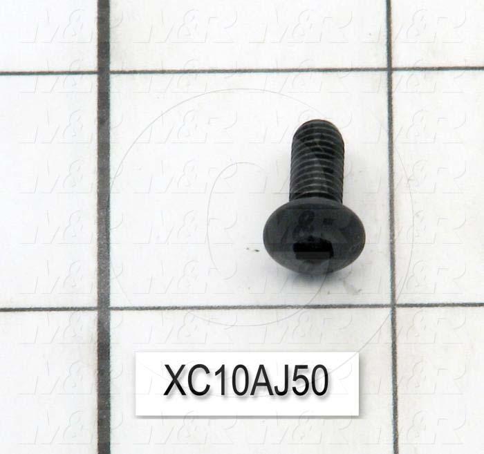 Machine Screws, Button Head, Steel, Thread Size 10-32, Screw Length 1/2 in., Full Thread Length, Right Hand, Black Oxide