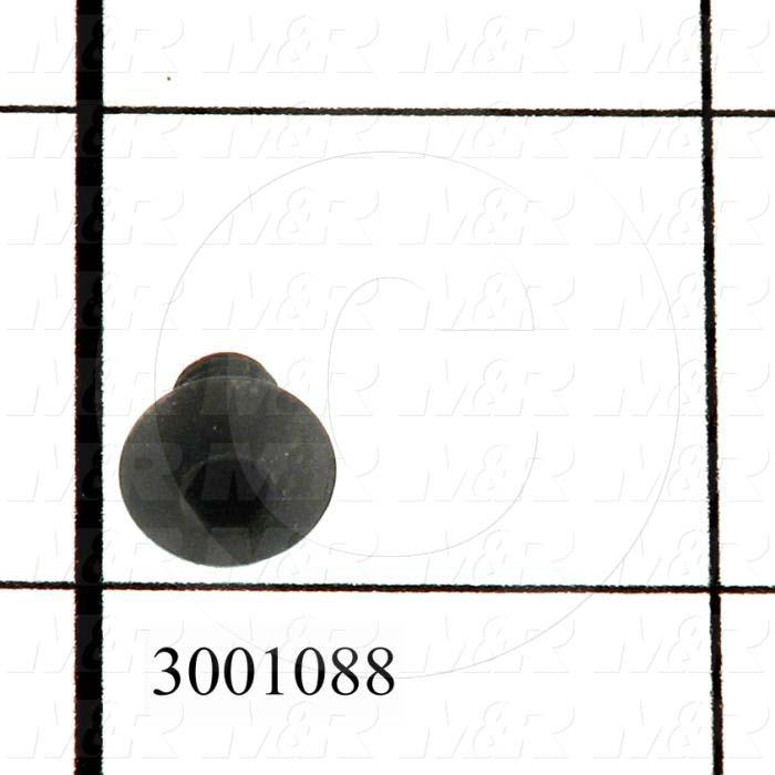 Machine Screws, Button Head, Steel, Thread Size 10-32, Screw Length 1/4 in., Full Thread Length, Right Hand, Black Oxide