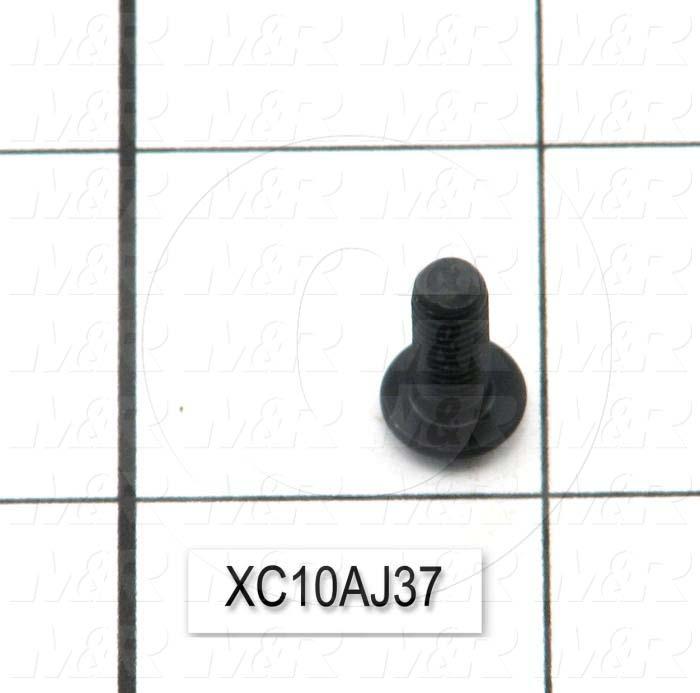 Machine Screws, Button Head, Steel, Thread Size 10-32, Screw Length 3/8", Full Thread Length, Right Hand, Black Oxide