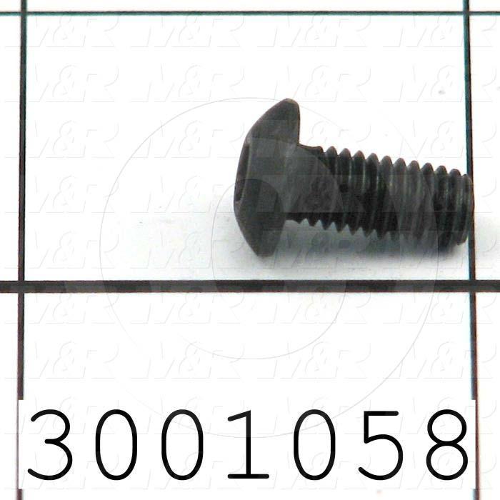 Machine Screws, Button Head, Steel, Thread Size 10-32, Screw Length 7/16 in., Full Thread Length, Right Hand, Black Oxide