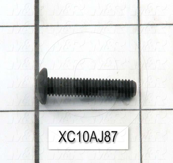 Machine Screws, Button Head, Steel, Thread Size 10-32, Screw Length 7/8 in., Full Thread Length, Right Hand, Black Oxide