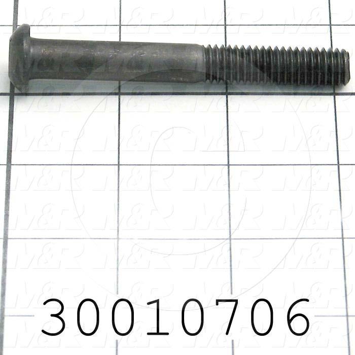 Machine Screws, Button Head, Steel, Thread Size 3/8-16, Screw Length 3 in., Partial Thread Length, Right Hand, Black Oxide