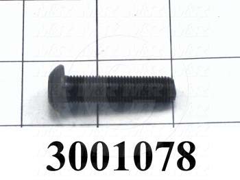 Machine Screws, Button Head, Steel, Thread Size 3/8-24, Screw Length 1 1/2 in., Full Thread Length, Right Hand, Black Oxide