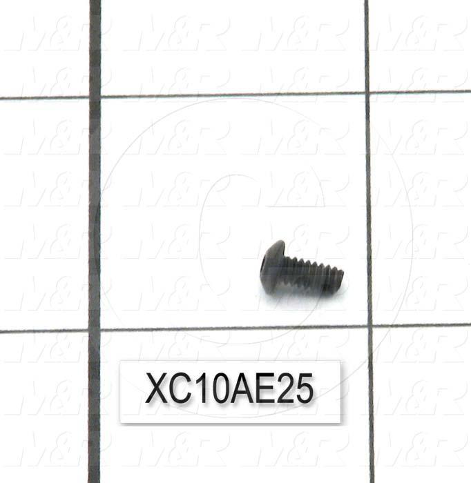 Machine Screws, Button Head, Steel, Thread Size 4-40, Screw Length 1/4 in., Full Thread Length, Right Hand, Black Oxide