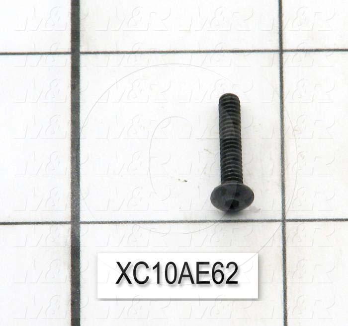 Machine Screws, Button Head, Steel, Thread Size 4-40, Screw Length 5/8", Full Thread Length, Right Hand, Black Oxide