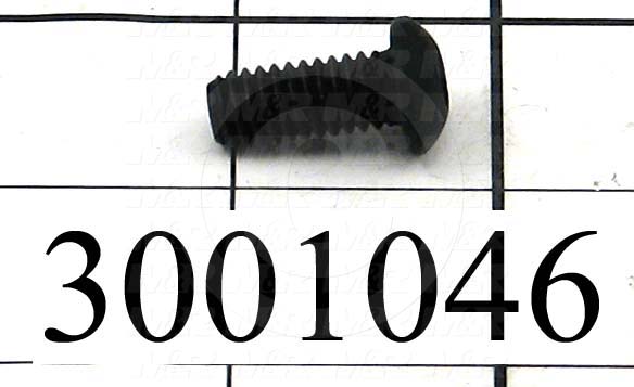 Machine Screws, Button Head, Steel, Thread Size 5/16-18, Screw Length 3/4", Full Thread Length, Right Hand, Black Electro Polyseal